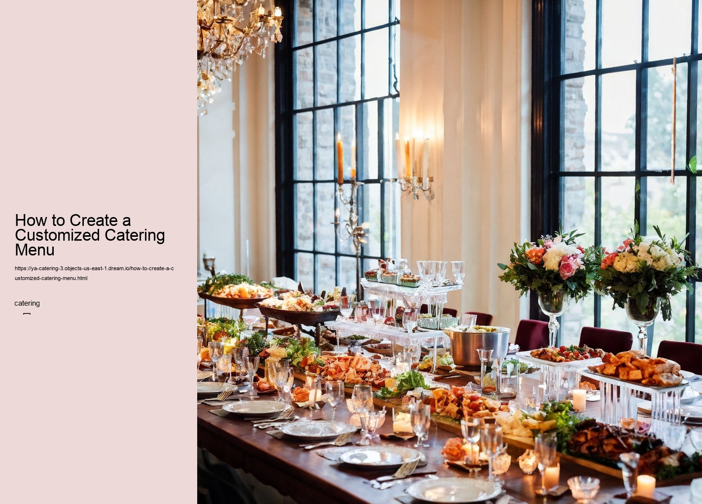 How to Create a Customized Catering Menu